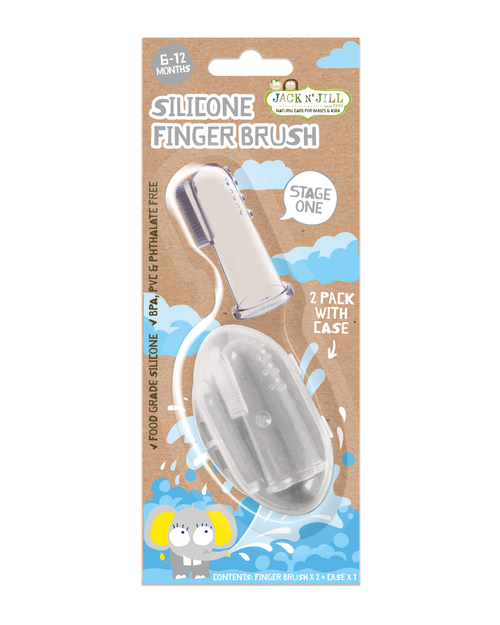 Jack N Jill Silicone Finger Toothbrush 2 Pack (Stage 1)