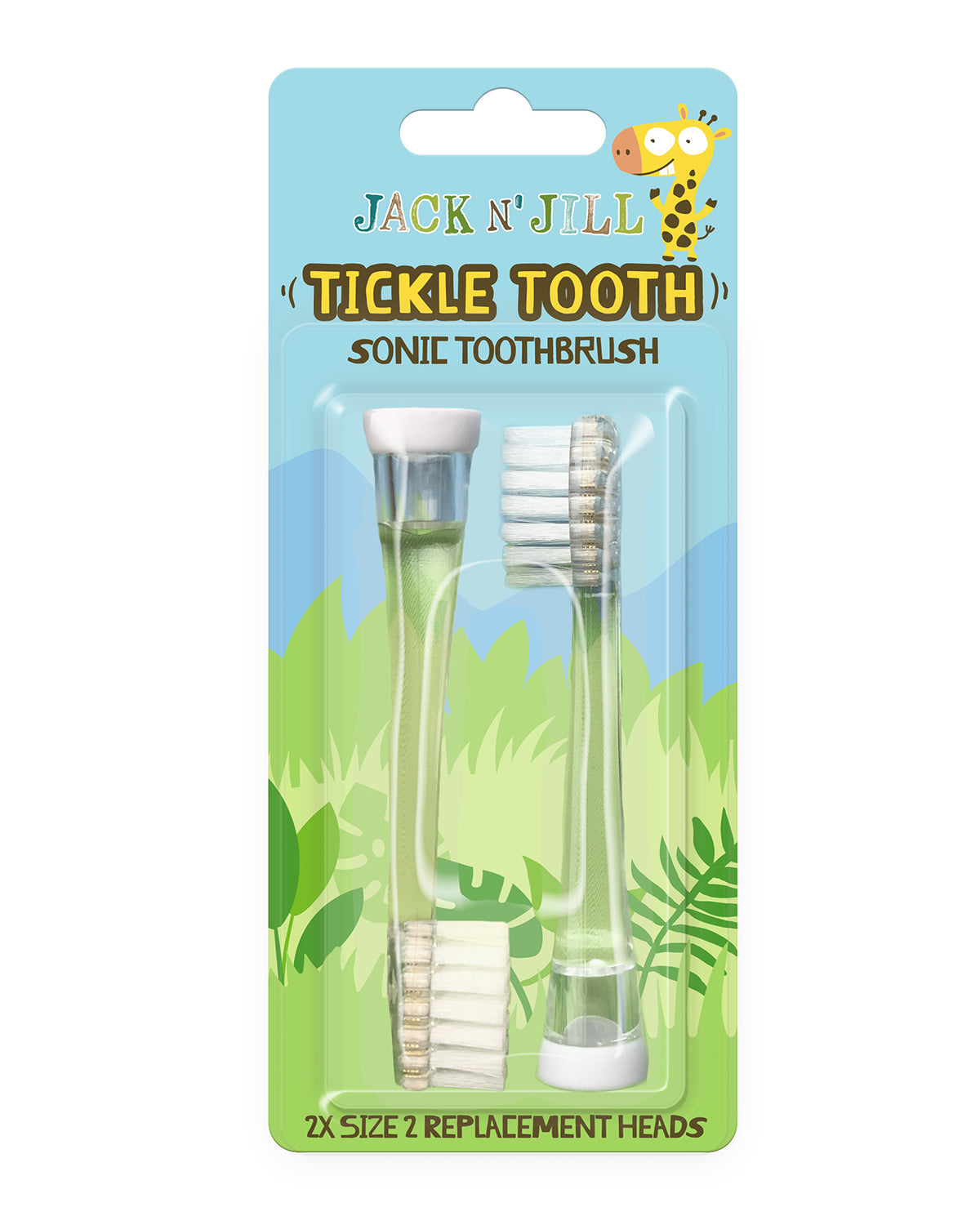 Jack N' Jill Sonic Tickle Toothbrush Replacement Head 2pk
